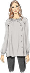 Asymmetrical Button-Down Top and Tunics with Raglan Sleeves Asymmetrical Button-Down Top and Tunics with Raglan Sleeves