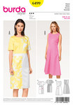 Dress with Offset Bands at the Waist Dress with Offset Bands at the Waist