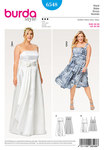 Bodice Dress, Strap Dress, Wedding Gown, Full Skirt, Wrap Look Bodice Dress, Strap Dress, Wedding Gown, Full Skirt, Wrap Look
