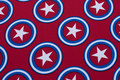 Smart, red softshell with stars for jackets etc. Smart, red softshell with stars for jackets etc.