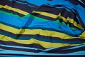 Longstriped home-textile blue- green colours Longstriped home-textile blue- green colours