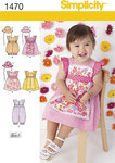 Babies´ Dress, Romper in Two Lengths and Hat in Three Sizes Babies´ Dress, Romper in Two Lengths and Hat in Three Sizes