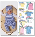 Infants Jacket, Dress, Top, Romper, Diaper Cover and Hat Infants Jacket, Dress, Top, Romper, Diaper Cover and Hat