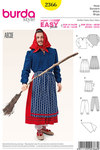 Witch, Partner style Blouse, Skirt, Apron, Bloomers, Scarf Witch, Partner style Blouse, Skirt, Apron, Bloomers, Scarf