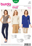 Top, V-Neck with Pleats, Overcut Shoulders Top, V-Neck with Pleats, Overcut Shoulders