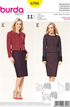 Collarless Jacket, Narrow Skirt, High-Waisted with Vent Collarless Jacket, Narrow Skirt, High-Waisted with Vent