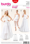 Underskirt, Elastic Casing Tiered Skirt, Flounce Skirt Underskirt, Elastic Casing Tiered Skirt, Flounce Skirt