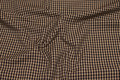 Checked cotton in sand and black, 4 mm checks Checked cotton in sand and black, 4 mm checks
