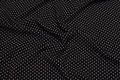Black viscose-mousselin with small white 2 mm dot Black viscose-mousselin with small white 2 mm dot