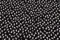 Black viscose-mousselin with white flowers Black viscose-mousselin with white flowers