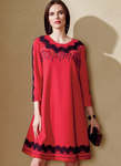 Knit Dress with Decorative Trims - Koos van den Akker - Koos van den Akker - Koos van den Akker Knit Dress with Decorative Trims - Koos van den Akker - Koos van den Akker - Koos van den Akker