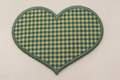 Big heart with green squares 8x6cm Big heart with green squares 8x6cm