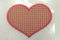 Big heart with pink squares 8x6cm Big heart with pink squares 8x6cm