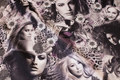 Scuba-jersey with models in grey nuances with a hint of purple Scuba-jersey with models in grey nuances with a hint of purple