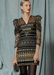 Exaggerated Pleated Sleeve Dress, Zandra Rhodes Exaggerated Pleated Sleeve Dress, Zandra Rhodes