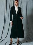 Single-Button Jacket, Tie-Collar Blouse and Calf-Length Skirt, Paco Peralta Single-Button Jacket, Tie-Collar Blouse and Calf-Length Skirt, Paco Peralta