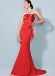 Strapless, Front-Drape Dress with Train, Bellville Sassoon Strapless, Front-Drape Dress with Train, Bellville Sassoon
