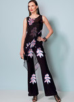 Banded, Asymmetrical-Hem Tunic and Flared-Leg Jumpsuit, Nicola Finetti Banded, Asymmetrical-Hem Tunic and Flared-Leg Jumpsuit, Nicola Finetti