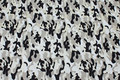 Black and off white cotton-jersey with camouflage with glimmer Black and off white cotton-jersey with camouflage with glimmer