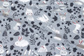 Speckled light grey cotton-jersey with rabbits in gold print Speckled light grey cotton-jersey with rabbits in gold print