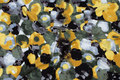 Viscosejersey in black, grey and yellow Viscosejersey in black, grey and yellow