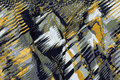 Viscosejersey with line-pattern in black, army and yellow Viscosejersey with line-pattern in black, army and yellow