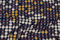 Viscosejersey with circle-pattern in kakao, brass and sand-colored Viscosejersey with circle-pattern in kakao, brass and sand-colored