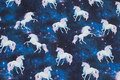 Midnight-blue cotton-jersey with white 7 cm unicorns Midnight-blue cotton-jersey with white 7 cm unicorns