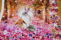 Coupon-piece in cotton-jersey with rabbits, porcupine Coupon-piece in cotton-jersey with rabbits, porcupine