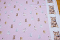 Light red cotton-jersey with small cute pets, ca. 3 cm Light red cotton-jersey with small cute pets, ca. 3 cm