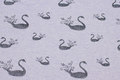 Delicate light-purple, speckled jersey with glitter-swans Delicate light-purple, speckled jersey with glitter-swans