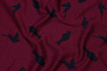Bordeaux heavyjersey with navy birds Bordeaux heavyjersey with navy birds