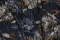 Charcoal speckled winter-jersey with sand and grey flowers Charcoal speckled winter-jersey with sand and grey flowers