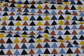 Delicious, softened sweatshirt-fabric, triangles in navy, brass Delicious, softened sweatshirt-fabric, triangles in navy, brass