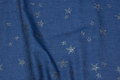 Lightweight denim with silver stars on 1.5-3 cm Lightweight denim with silver stars on 1.5-3 cm