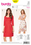 Dress with panel seams, heart neckline Dress with panel seams, heart neckline