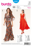 Evening dress, draped fronts and wide skirt Evening dress, draped fronts and wide skirt