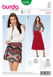 Flared skirt, overskirt panels Flared skirt, overskirt panels