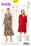 Jersey dress with v-neck and pleats Jersey dress with v-neck and pleats