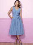 Pleated Wrap Dresses with Sash Pleated Wrap Dresses with Sash