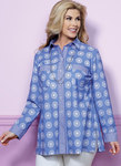 Or Button-Down Shirt with Side Slits and Bust Pockets Or Button-Down Shirt with Side Slits and Bust Pockets
