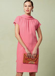 Lined Shift Dress with Back Drop-Collar and Tie, Tom and Linda Platt Lined Shift Dress with Back Drop-Collar and Tie, Tom and Linda Platt