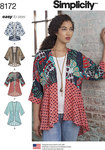 Misses Fashion Kimonos with Length, Fabric and Trim Variations Misses Fashion Kimonos with Length, Fabric and Trim Variations