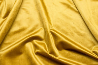 Beautiful, golden brass-colored rokoko-velvet with light shiny surface