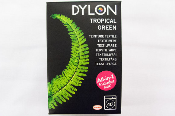 Dylon textile washing machine dye, tropical green