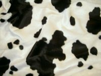 Faux fur with cow print