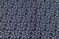 Navy patchwork-cotton with small light flowers