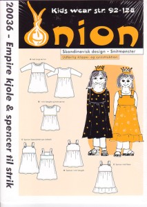 Empire dress and spencer for knit. Onion 20036. 