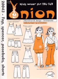 Top, spencer, baggy pants, shorts. Onion 20043. 