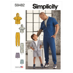Boys and Mens Tracksuit. Simplicity 9482. 